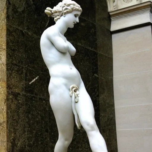 Prompt: a beautiful marble statue of aphrodite