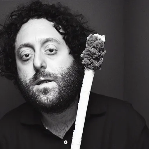 Image similar to “ dan bejar smoking a huge doobie ”