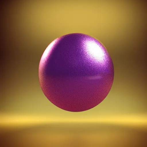 Prompt: A golden sphere on top of a purple base, high quality, photo realistic, 3D render.