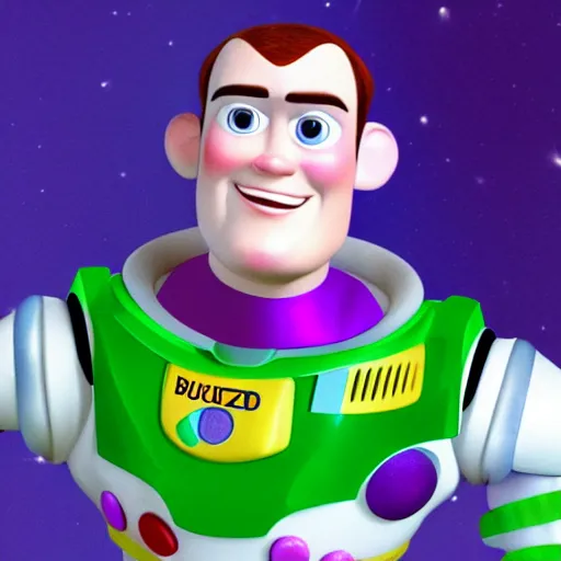 Image similar to portrait of buzz lightyear as real human