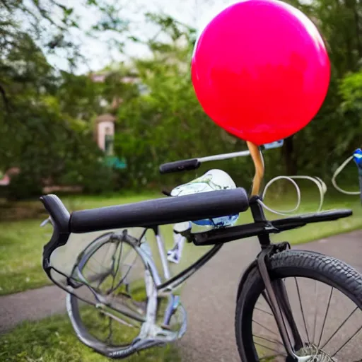 Image similar to air pump pumping up a balloon, bicycle pump, inflating a balloon