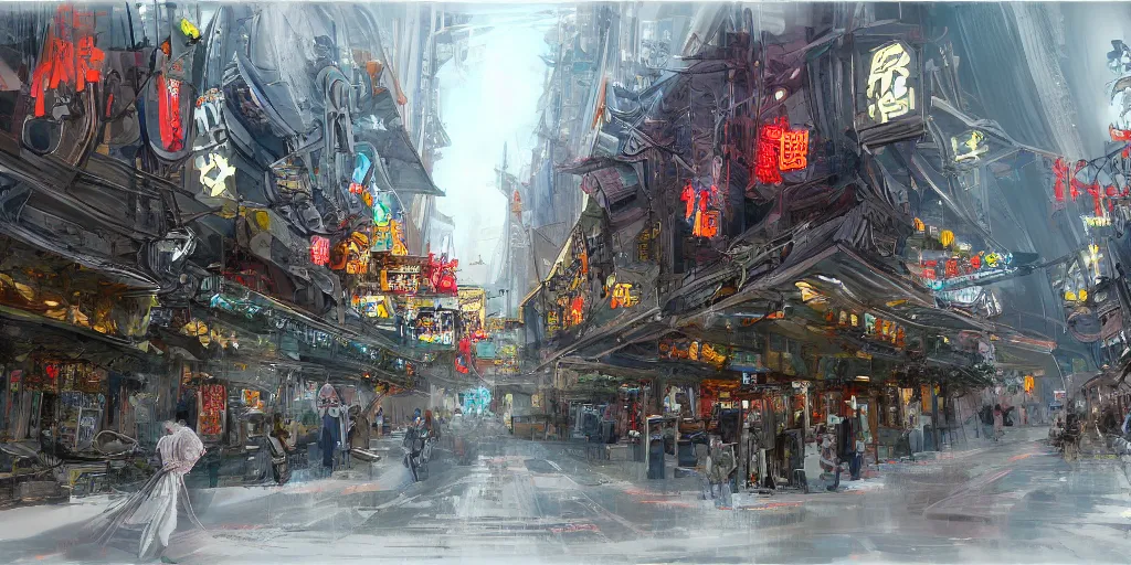 Prompt: concept art guangzhou china by g liulian