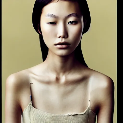 Image similar to photo portrait of beautiful 2 0 - year - old asian woman by'inez and vinoodh ','models. com ', elegant, luxury, masterpiece