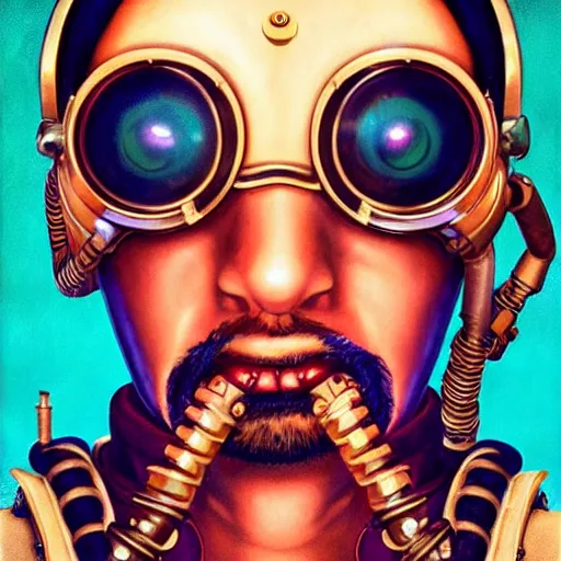 Image similar to Lofi Steampunk Bioshock portrait of Snoop Dog Pixar style by Tristan Eaton Stanley Artgerm and Tom Bagshaw