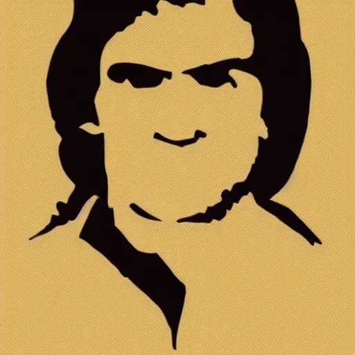 Image similar to an inlayed jewelry portrait of Han Solo