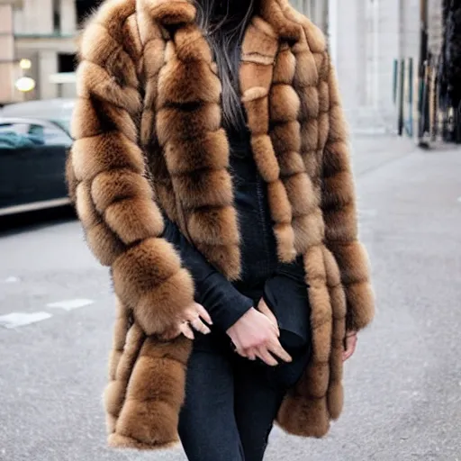 Prompt: fur coat
