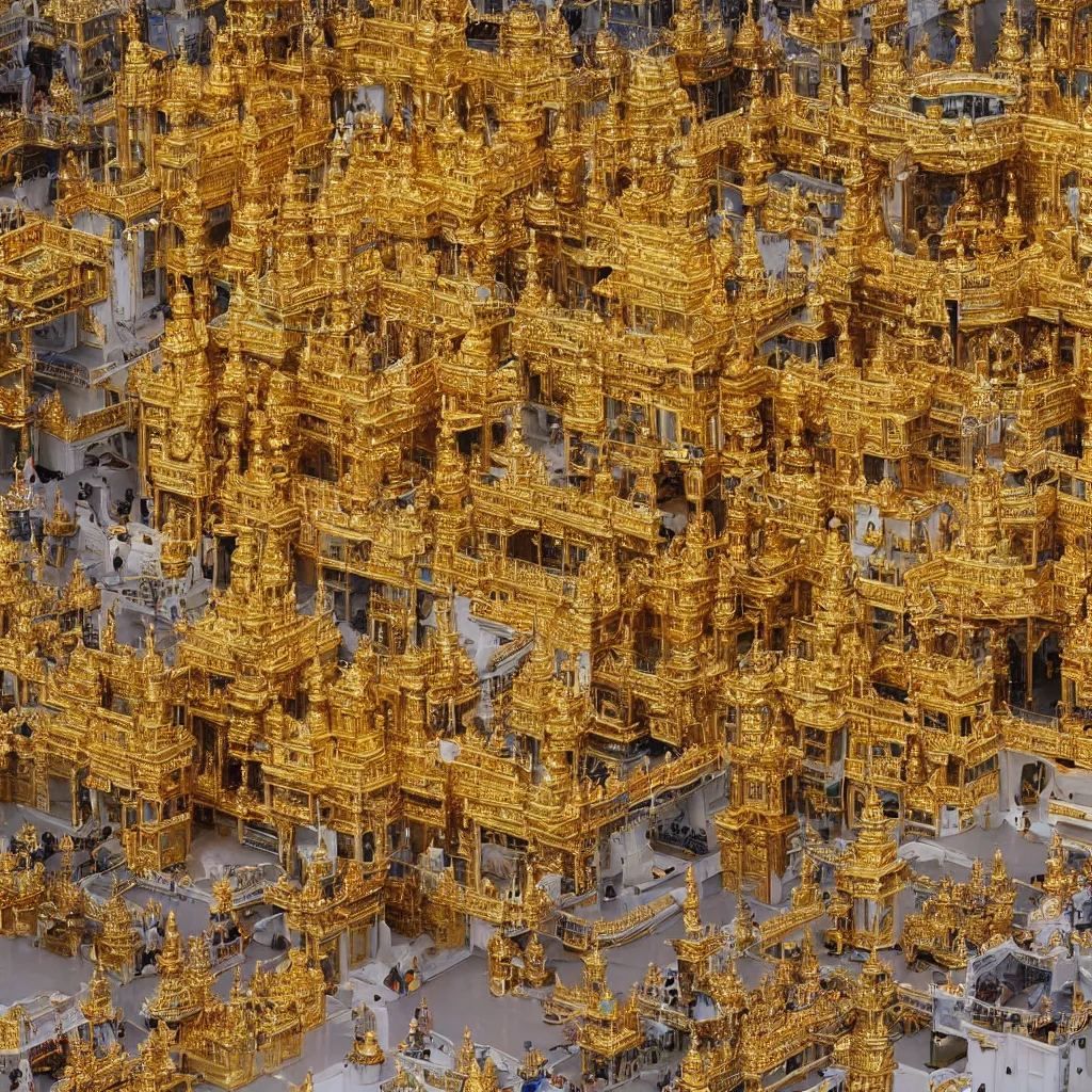 Prompt: “ the last human golden temple on earthhighly detailed in 4 k ”