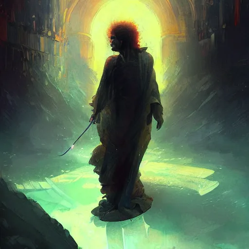 Prompt: a painting of morpheus the god of dreams by marc simonetti, high detail, trending on artstation