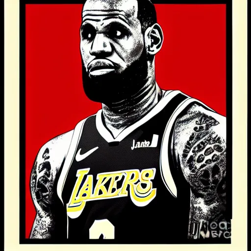 Lebron James holding a mickey mouse trophy, digital art
