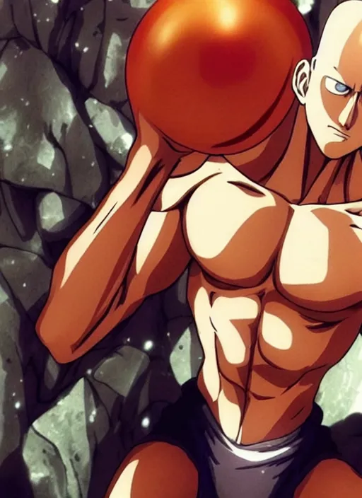 ripped shirtless saitama one punch man instagram, Stable Diffusion