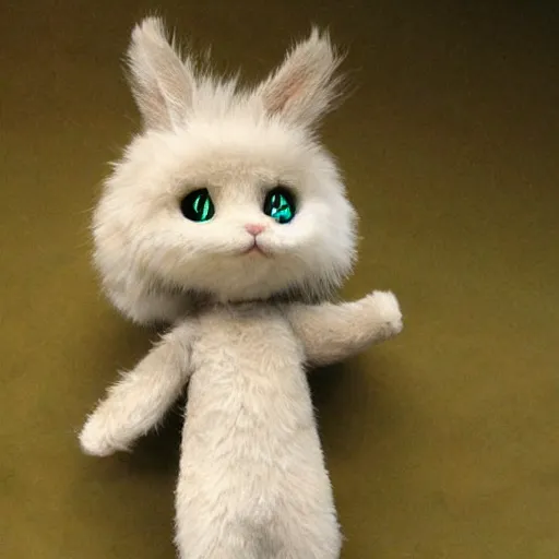 Image similar to little anthropomorphic bunny, green eyes, light brown fur, light hair, wlop, bloodborn