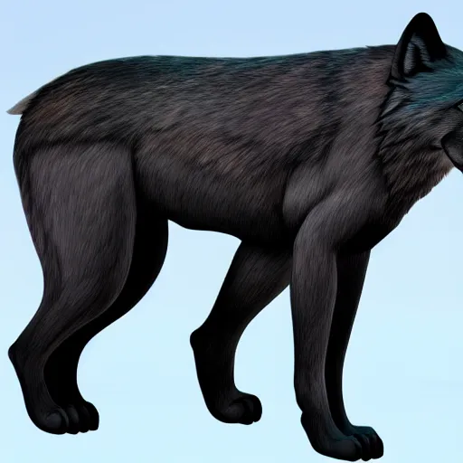 Prompt: furry art muscular wolf by René Magritte, detailed, 4k