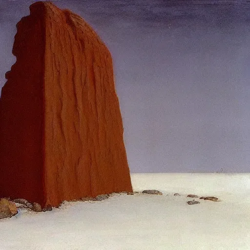 Image similar to the abstract painting'arctic monolith ', by caspar david friedrich!!!, by rothko!!!