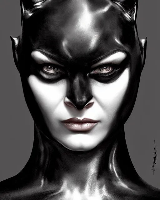 Prompt: catwoman, accurate details, detailed face, dramatic, intricate, elegant, highly detailed, digital painting, artstation, concept art, sharp focus, illustration, art by Gustave Dore, octane render
