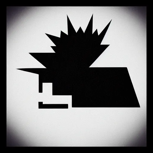 Image similar to “ carl the hedgehog, portrait, black and white, in the style of suprematism ”