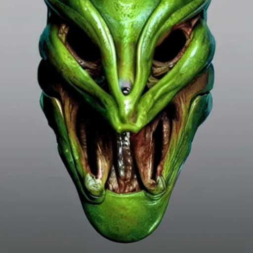 Image similar to the humanoid alien from the predator movie. realistic.