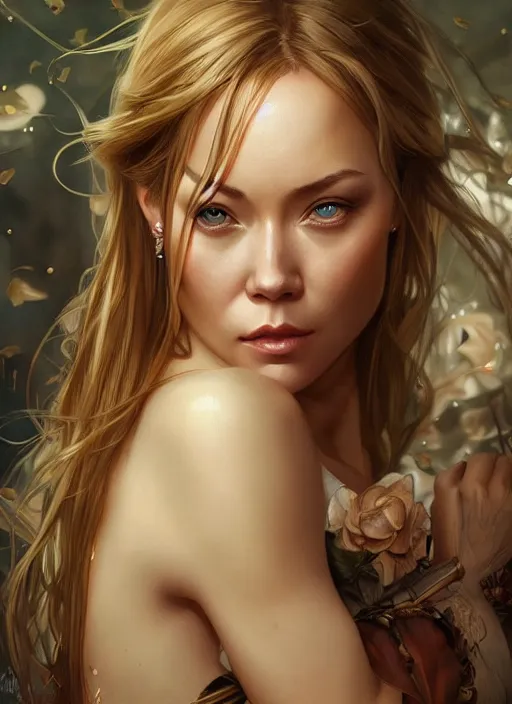 Prompt: a beautiful illustration of kristanna loken, girl, intricate, sharp focus, illustration, highly detailed, digital painting, concept art, matte, art by wlop and artgerm and greg rutkowski and alphonse mucha, masterpiece