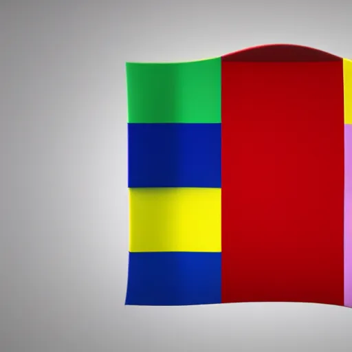 Image similar to rainbow flag, logo, simplistic 3 d