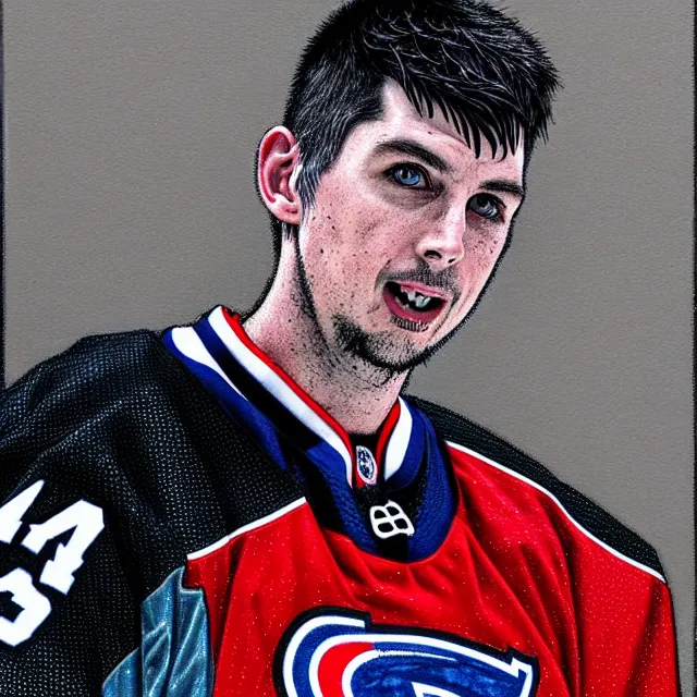 portrait of ken dryden, 1 9 7 7 playoffs, by craig, Stable Diffusion