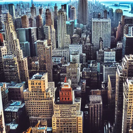 Prompt: tilt shift ( newyork ) city skyline, tilt shift, hyper detailed