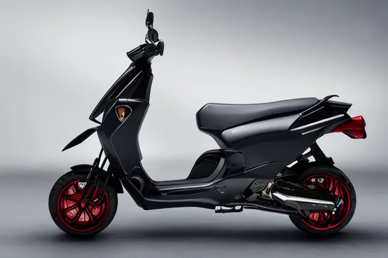 Image similar to a scooter designed and produced by lamborghini