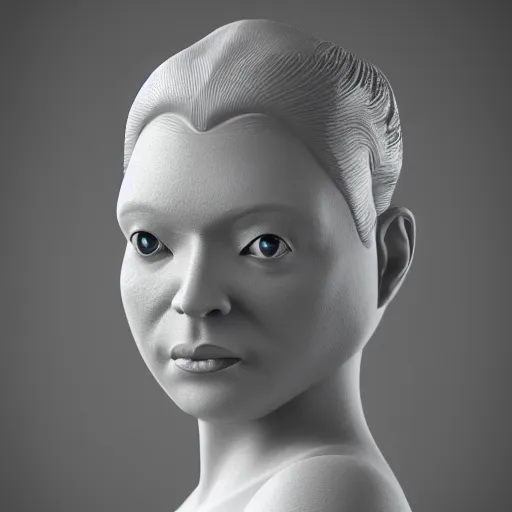 Image similar to portrait of a woman who is shaped like the venus of willendorf, octane render, studio lighting