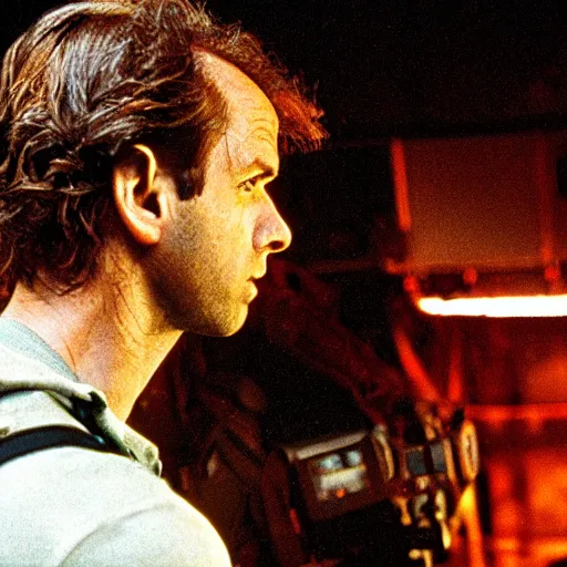 Prompt: film still of crew member saul goodman in aliens