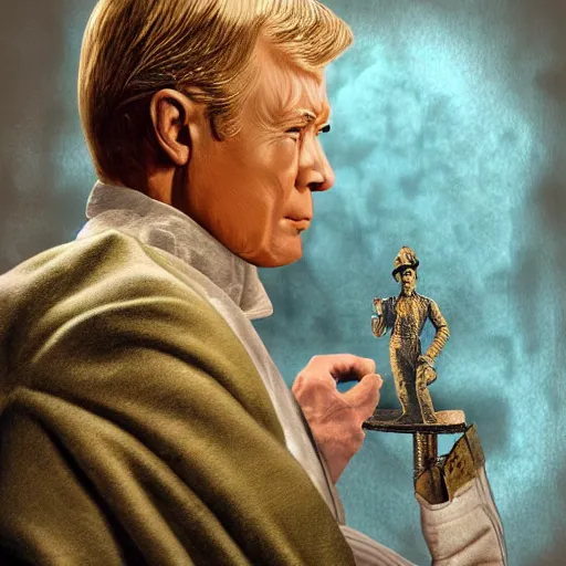 Prompt: a portrait of captain kirk as sigmund freud, intricate, highly detailed, matte painting, digital painting