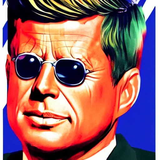 Image similar to JFK, by Alex Ross and bill sienkiewicz