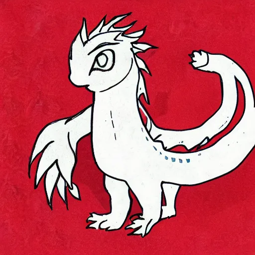 Image similar to Illustration of a plushie red dragon