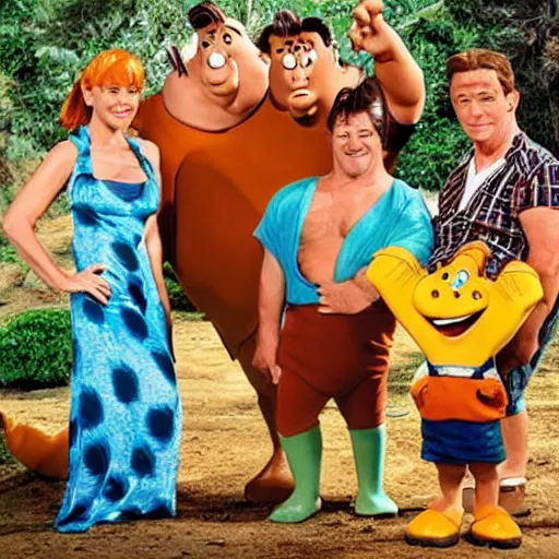 Prompt: the flintstones set