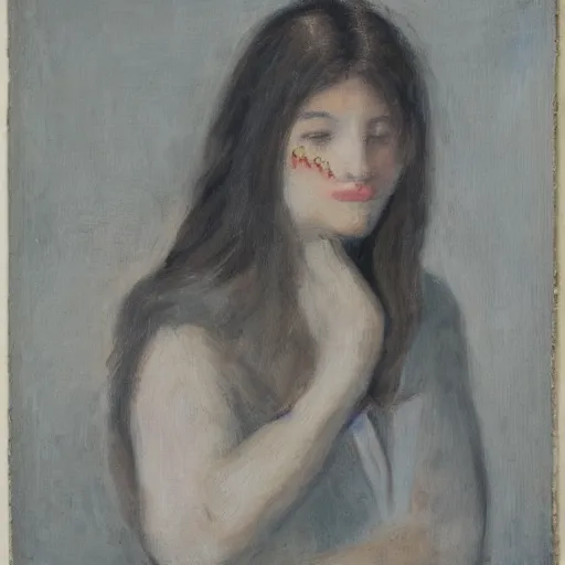 Image similar to portrait of female with piglet nose