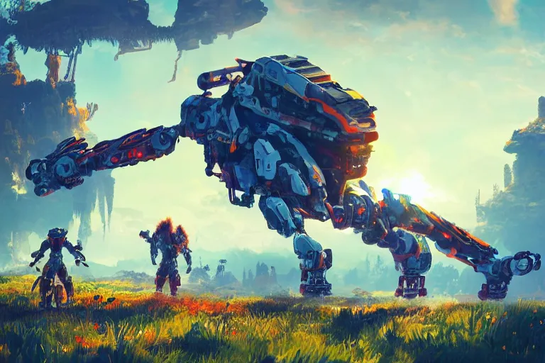 Image similar to sunwing machine mecanical creature robot of horizon forbidden west horizon zero dawn radiating a glowing aura global illumination ray tracing hdr fanart arstation by ian pesty and alena aenami artworks in 4 k