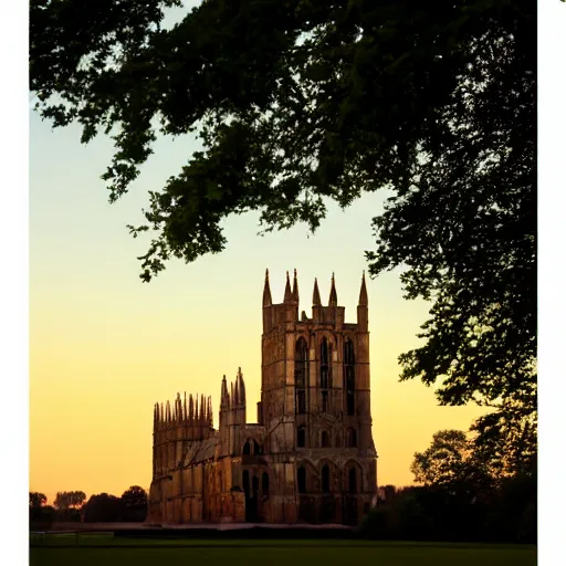 Image similar to moonrise over ely cathedral