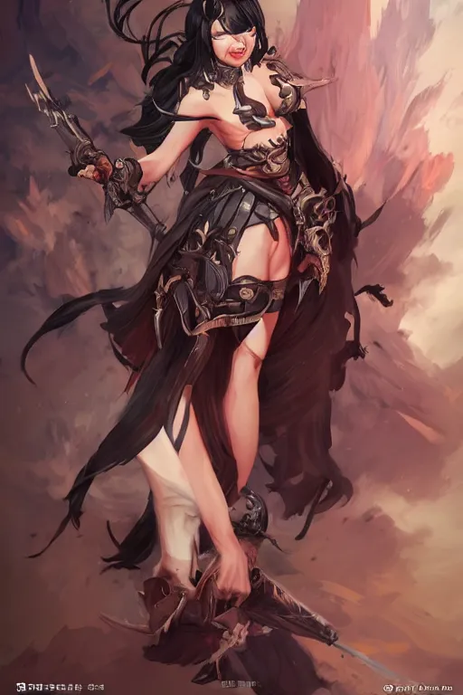 Prompt: ORC girl in a blade and soul spinoff artbook rendered by the artist Hyung tae Kim, Jiyun Chae, Lê Long, Joe Madureira, trending on Artstation by Hyung tae Kim, artbook, Stanley Artgerm Lau, WLOP, Rossdraws , James Gurney