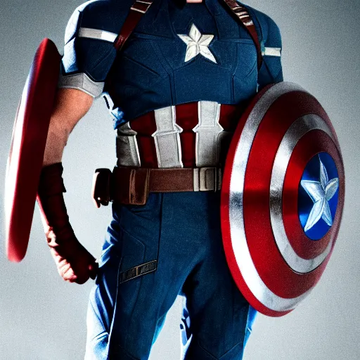 Prompt: bryan cranston as captain america, hd 4k photo