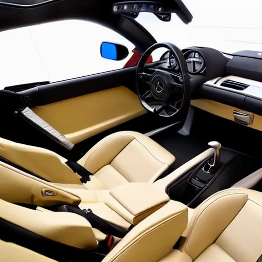 Prompt: sports car unique interior design