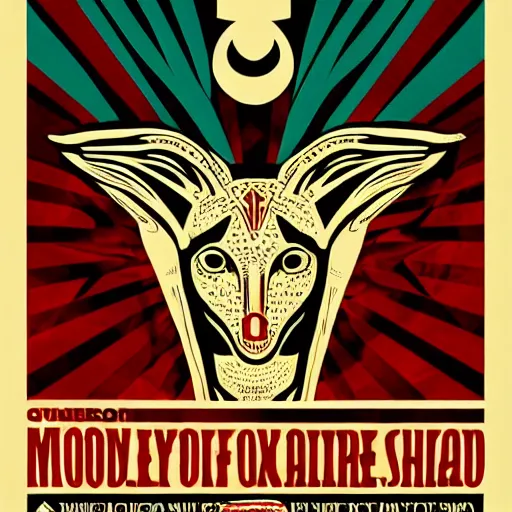 Prompt: shepard fairey poster of modern moloch