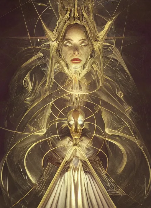 Image similar to album art divine holy glowing symbol spell , physically accurate, moody dynamic lighting, very very intricate, very very elegant, highly detailed, digital painting, artstation, HR GIGER, Hieronymus Bosch, Francis Bacon, concept art, smooth, very beautiful, sharp focus, illustration, art by artgerm and greg rutkowski and alphonse mucha