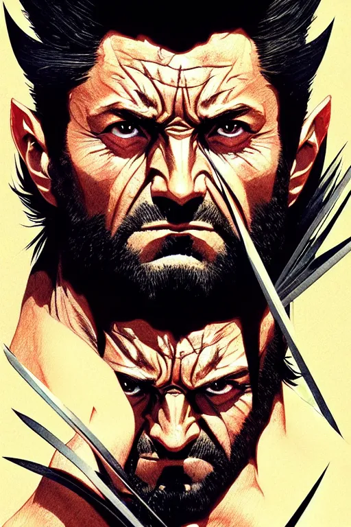 Prompt: a portrait of wolverine ( logan ), fantasy, sharp focus, intricate, elegant, digital painting, artstation, matte, highly detailed, concept art, illustration, ambient lighting, art by ilya kuvshinov, artgerm, alphonse mucha, and greg rutkowski