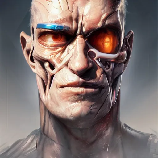 Prompt: terminator, man, pixar - cute - fine - face, pretty face, realistic shaded perfect face, fine details by stanley artgerm lau, wlop, rossdraws, james jean, andrei riabovitchev, marc simonetti, and sakimichan, trending on artstation