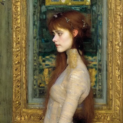 Image similar to a painting by edgar maxence