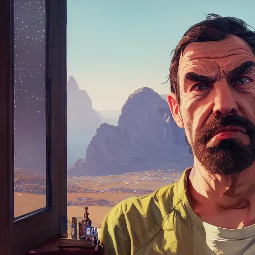 Prompt: highly detailed portrait, homer adams, in gta v, stephen bliss, unreal engine, fantasy art by greg rutkowski, loish, rhads, ferdinand knab, makoto shinkai and lois van baarle, ilya kuvshinov, rossdraws, tom bagshaw, global illumination, radiant light, detailed and intricate environment