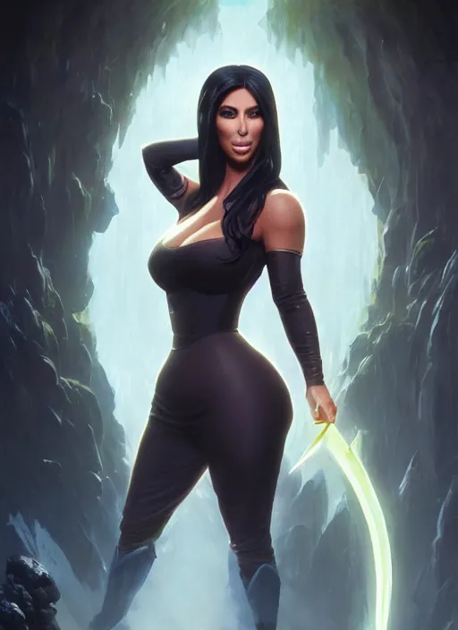 Image similar to highly detailed portrait of kim kardashian as jade cosplay from mortal kombat 1 1, stephen bliss, unreal engine, fantasy art by greg rutkowski, loish, rhads, ferdinand knab, makoto shinkai and lois van baarle, ilya kuvshinov, rossdraws, tom bagshaw, alphonse mucha, global illumination, radiant light