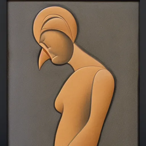 Prompt: a portrait of a woman, alexander archipenko