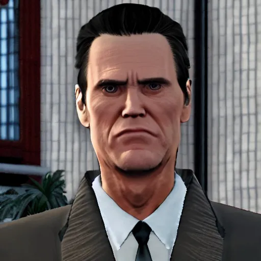 Prompt: jim carrey in the yakuza game