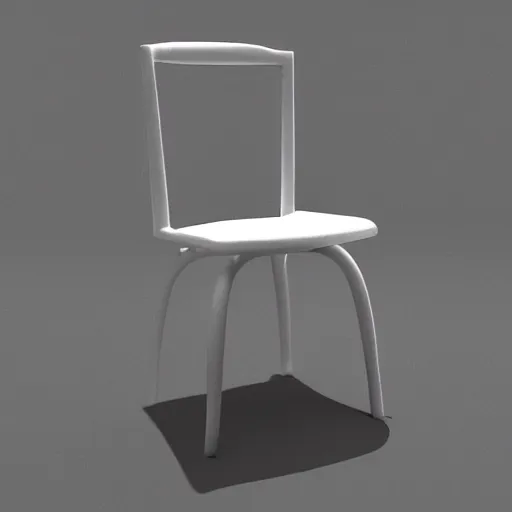 Prompt: 3 d object of chair rendered in isometric in 3 d game, isometric art, centralised, mohamed chahin, blender cycles render, solid colours material, white solid background