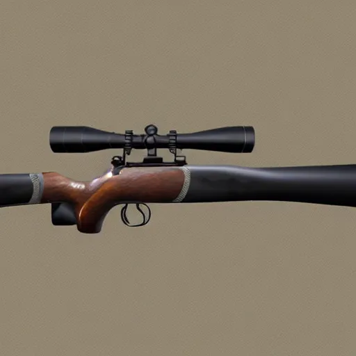 Image similar to realistic hunting rifle, medieval era, historical gun