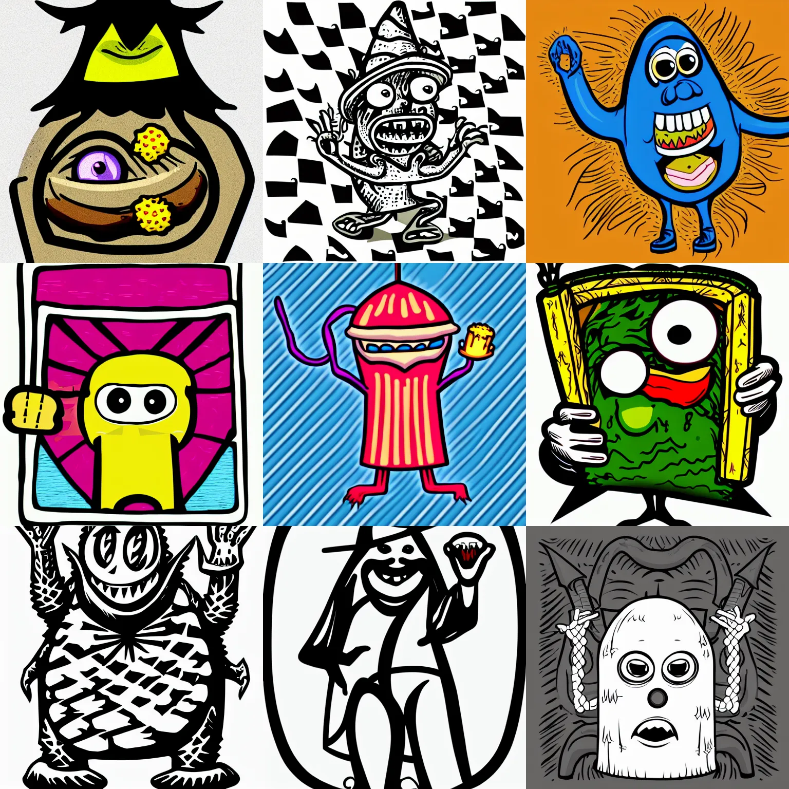 graffiti cartoon characters by wizard