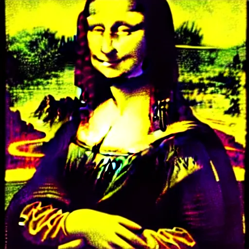 Image similar to the mona lisa painted by van gogh